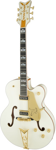 G6136-55 Vintage Select Edition '55 Falcon Hollow Body with Cadillac Tailpiece in Vintage White - Image 6