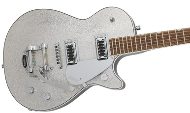 Gretsch G5230T Electromatic Sparkle Jet FT Bigsby Guitar In Silver Sparkle, Laurel Board - Image 6