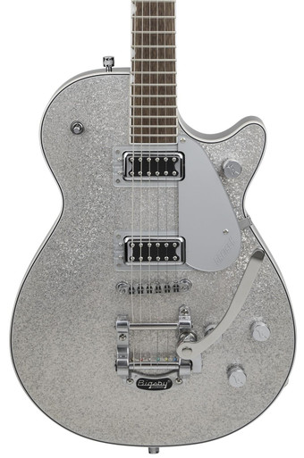 Gretsch G5230T Electromatic Sparkle Jet FT Bigsby Guitar In Silver Sparkle, Laurel Board