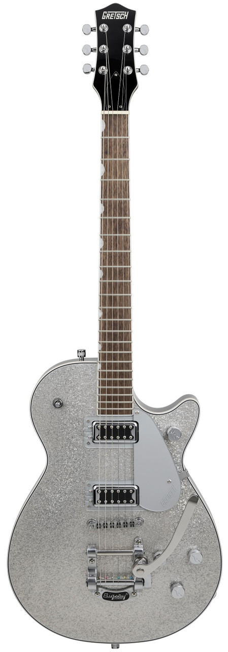 Gretsch G5230T Electromatic Sparkle Jet FT Bigsby Guitar In Silver Sparkle, Laurel Board - Image 5