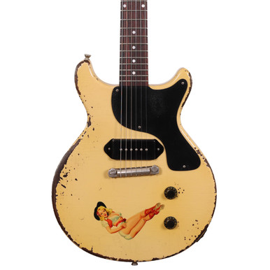 Rock N Roll Relics Thunders Standard Medium Aged in Blonde with Pin-Up Decal - Image 1