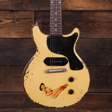 Rock N Roll Relics Thunders Standard Medium Aged in Blonde with Pin-Up Decal - Image 2