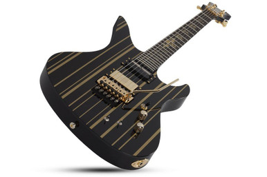 Schecter Synyster Gates Custom S in Black/Gold with Sustainiac - Image 6