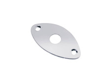 Guitar Jack Plate (Football Shape) in Chrome - Image 2