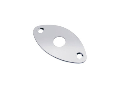 Guitar Jack Plate (Football Shape) in Chrome