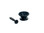 Metal Guitar Strap Buttons 14mm in Black x2 (V-Model) - Image 3