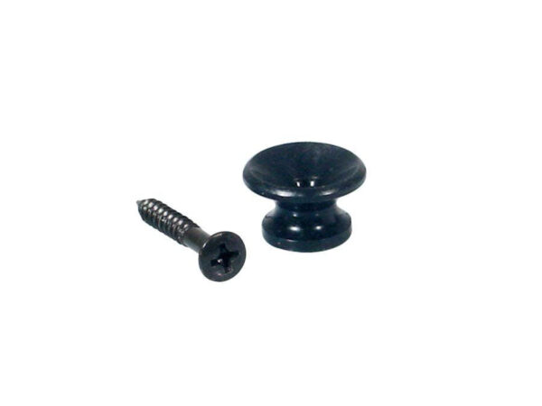 Metal Guitar Strap Buttons 13mm in Black x2 (V-Model) - Image 4