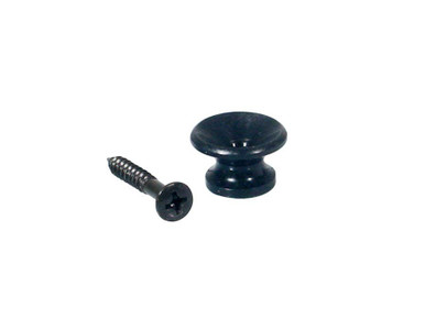Metal Guitar Strap Buttons 13mm in Black x2 (V-Model)