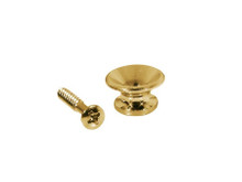 Metal Guitar Strap Buttons 13mm in Gold x2 (V-Model) - Image 2