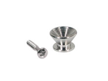 Metal Guitar Strap Buttons 14mm in Nickel x2 (V-Model) - Image 2