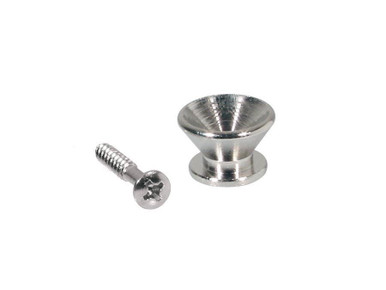 Metal Guitar Strap Buttons 14mm in Nickel x2 (V-Model)