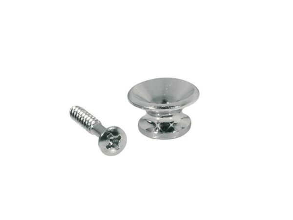 Metal Guitar Strap Buttons 13mm in Nickel x2 (V-Model) - Image 4