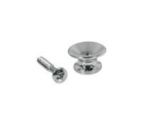 Metal Guitar Strap Buttons 13mm in Nickel x2 (V-Model) - Image 2