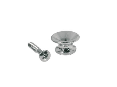 Metal Guitar Strap Buttons 13mm in Nickel x2 (V-Model)