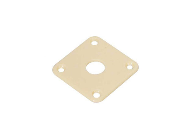 Boston Guitar Parts Jack Plate, Square, Plastic 34X34Mm, Flat, Ivory - Image 4