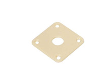 Boston Guitar Parts Jack Plate, Square, Plastic 34X34Mm, Flat, Ivory - Image 2