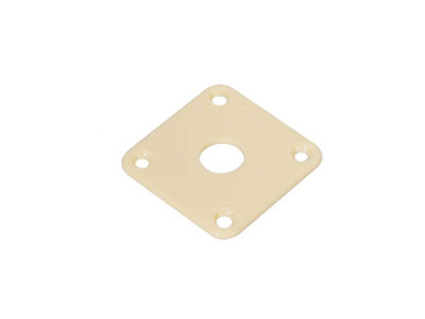 Boston Guitar Parts Jack Plate, Square, Plastic 34X34Mm, Flat, Ivory