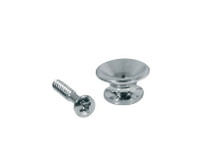 Metal Guitar Strap Buttons 13mm in Chrome x2 (V-Model) - Image 2