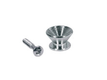 Metal Guitar Strap Buttons 14mm in Chrome x2 (V-Model) - Image 2