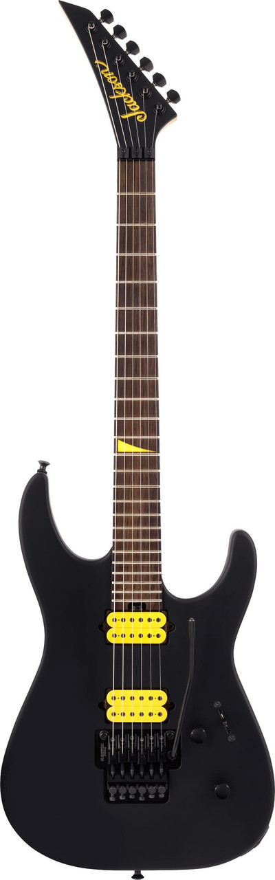 Jackson MJ Series Dinky in Stealth with Yellow Pickups - Image 5