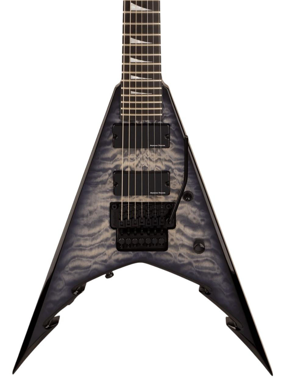 B Stock : Jackson Pro Series Signature Corey Beaulieu King V KV7Q 7-String Electric Guitar in Transparent Black - 001 - Image 2