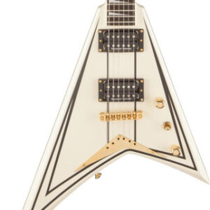 Jackson RRT-3 Pro Series Rhoads Electric Guitar in Ivory with Black Pinstripes