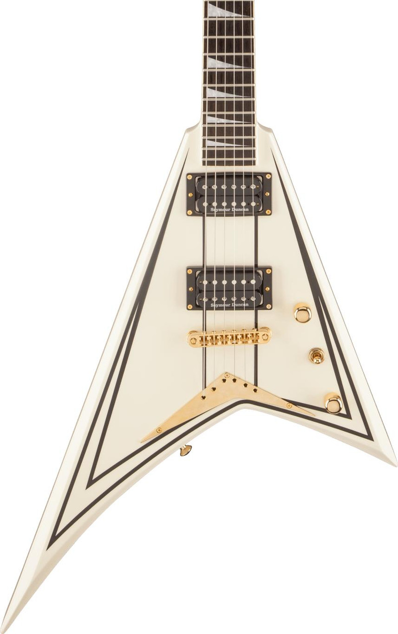 Jackson RRT-3 Pro Series Rhoads Electric Guitar in Ivory with Black Pinstripes