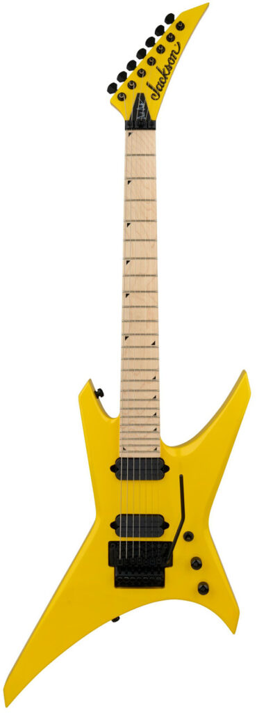 Jackson Pro Series Signature Dave Davidson Warrior WR7 Guitar In Ferrari Yellow, Maple Board