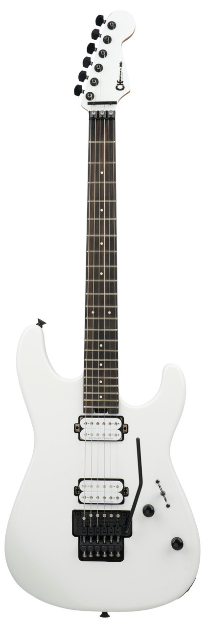 Charvel Pro-Mod Plus San Dimas Style 1 HH FR Guitar In Snow White, Ebony Board - Image 5
