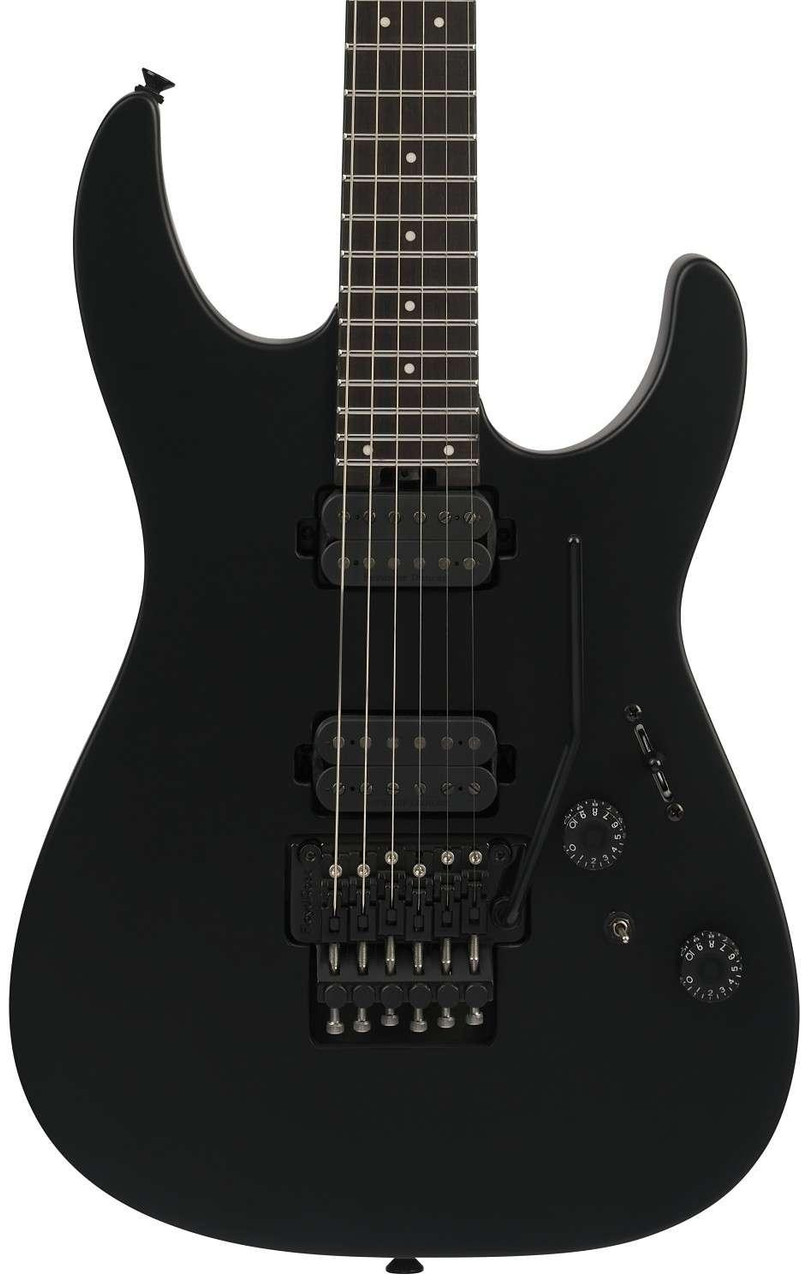 Charvel Pro-Mod Plus Dinky DK24 HH FR EB Electric Guitar in Satin Black - Image 1