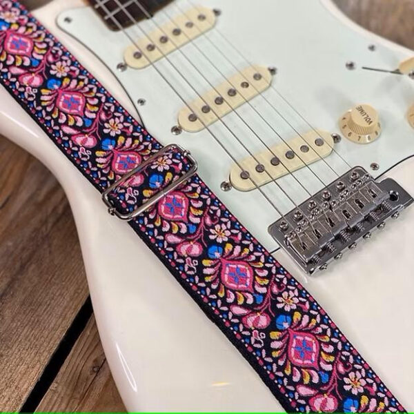Air Straps Limited Edition Handcrafted Black Lotus Guitar Strap - Image 5