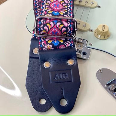 Air Straps Limited Edition Handcrafted Black Lotus Guitar Strap - Image 6