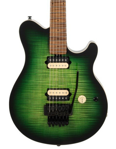 Music Man Axis - Matcha Flame Top - Roasted Figured Maple Neck & fretboard - Black Hardware