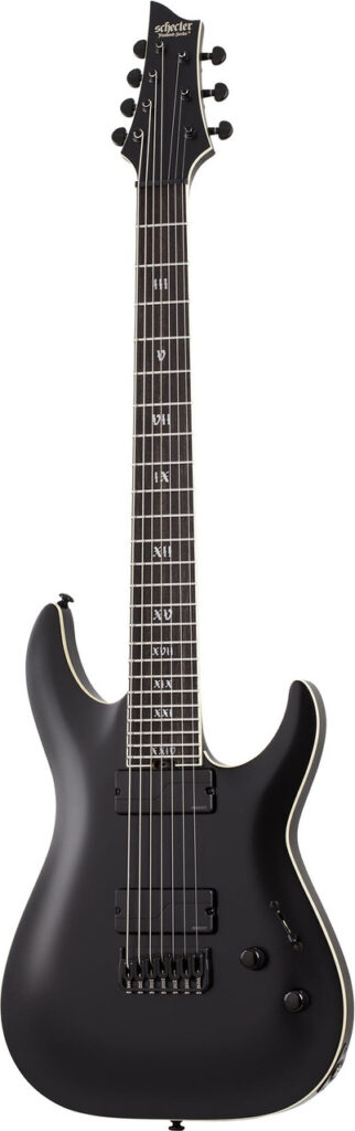 Schecter C-7 SLS Elite Evil Twin in Satin Black