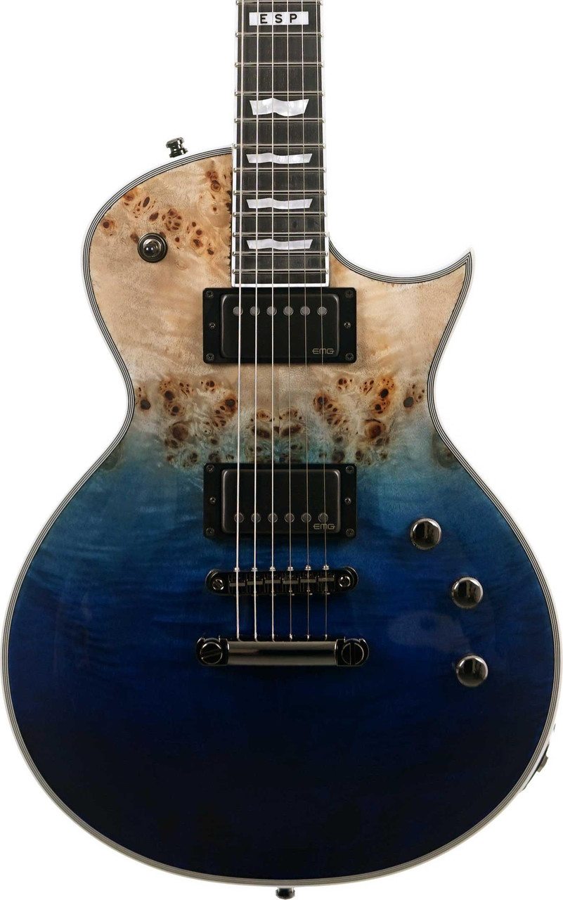 ESP E-II Eclipse Electric Guitar in Blue Natural Fade