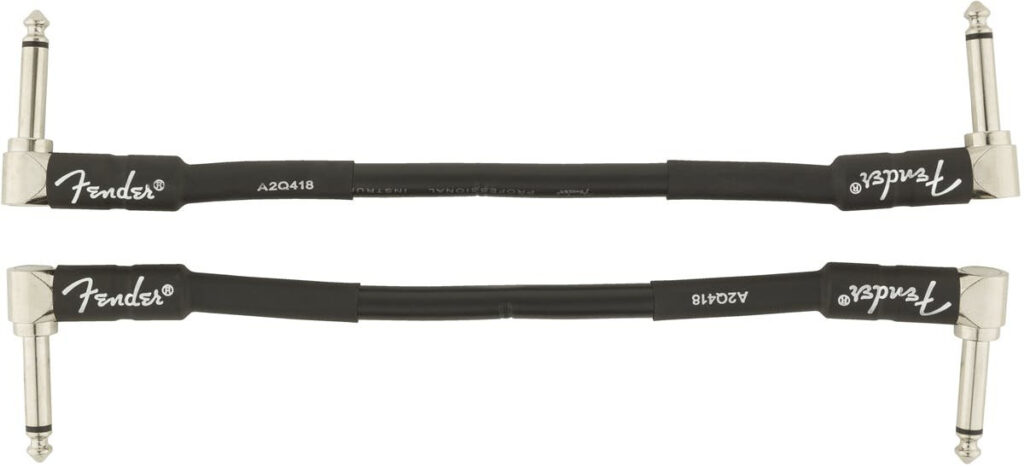 Fender Professional Series Instrument Cable 2-Pack Angle/Angle 6" in Black