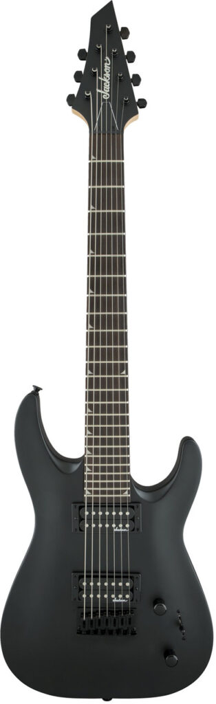 Jackson JS227T Dinky 7-String in Satin Black with Amaranth Fretboard