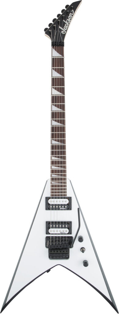 Jackson Guitar JS32 King V in White with Black Bevels and Amaranth Fretboard