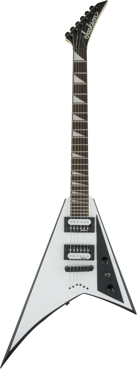 Jackson Guitar JS32T Rhoads in White with Black Bevels and Amaranth Fretboard - Image 5