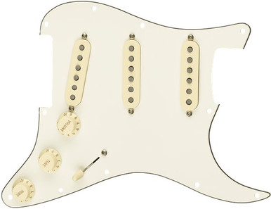 Fender Pre Wired Pickguard Stratocaster SSS Tex Mex in Parchment - Image 1