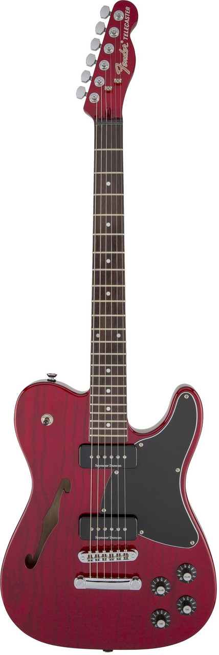 Fender Jim Adkins JA-90 Thinline Tele in Crimson Red Transparent - Image 5