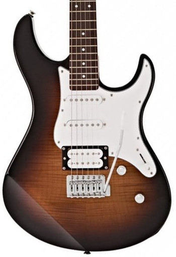 Yamaha Pacifica 212VFM Electric Guitar in Tobacco Brown Sunburst, Flame Maple Body - Image 2