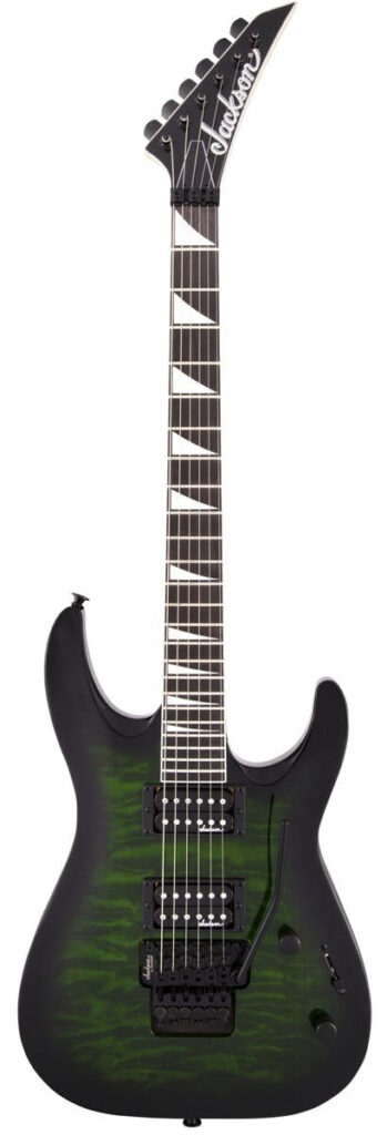 Jackson JS Series Dinky Arch Top JS32Q DKA In Transparent Green Burst
