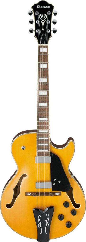 Ibanez GB10EM George Benson Signature Hollow-body Guitar in Antique Amber