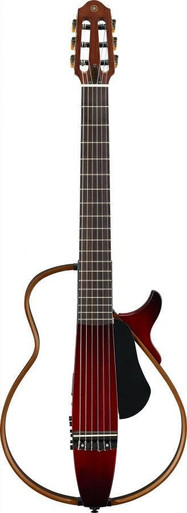 Yamaha SLG200N Nylon Silent Guitar in Crimson Red Burst - Image 2
