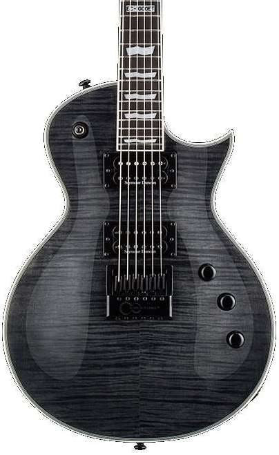 ESP LTD EC-1000 ET FM Electric Guitar in See-Thru Black
