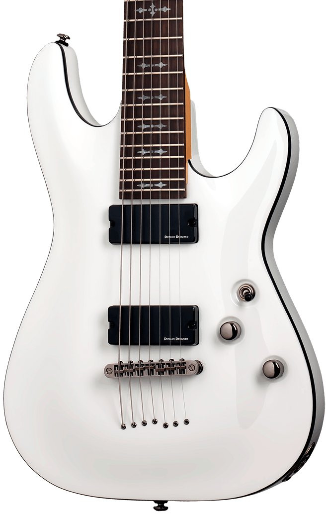 Schecter DEMON-7 in Vintage White - Image 5