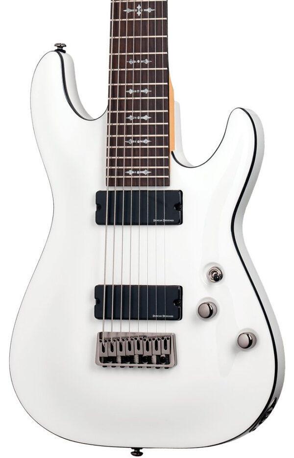 Schecter DEMON-8 in Vintage White - Image 5