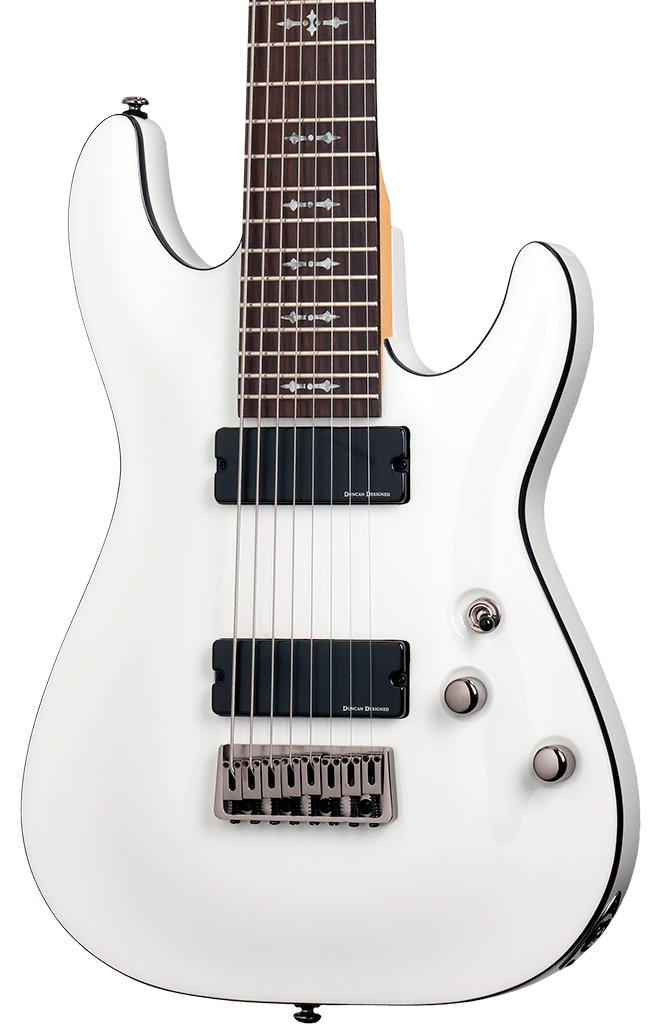 Schecter DEMON-8 in Vintage White - Image 5