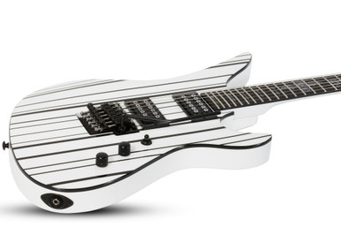 Schecter Synyster Gates Standard in White with Black Pinstripes - Image 6